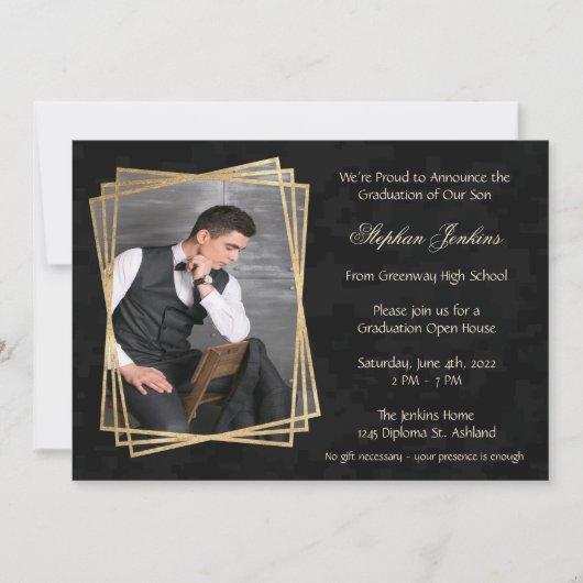 ブラエレガントック・フォト卒業パーティー 招待状 (正面)