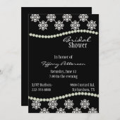 ブラエレガントック&ホワイトブライダルシャワーの招待 招待状 (正面/裏面)