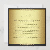 ブラエレガントック&ホワイト金ゴールドバラ誕生会 招待状 (裏面)