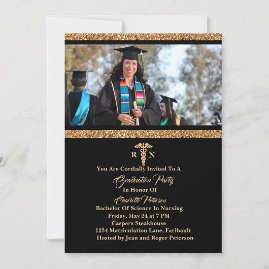 ブラエレガントック&金ゴールドナース卒業会 招待状 (正面)