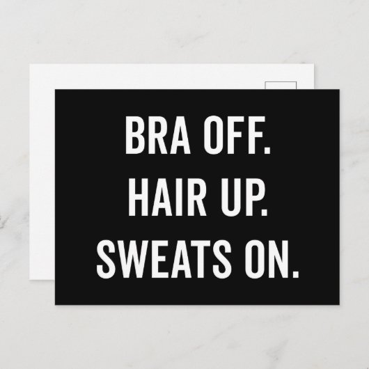 ブラオフヘアアップおもしろい引用文 ポストカード (正面/裏面)