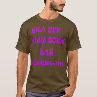 ブラオフヘアダウンアイス食べクリーム Tシャツ