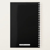 ブラガーリーック&バラ金ゴールド大理石抽象芸術モノグラム プランナー手帳 (裏面)