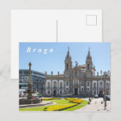 ブラガ。市内中心部のビュー。 ポストカード (正面/裏面)