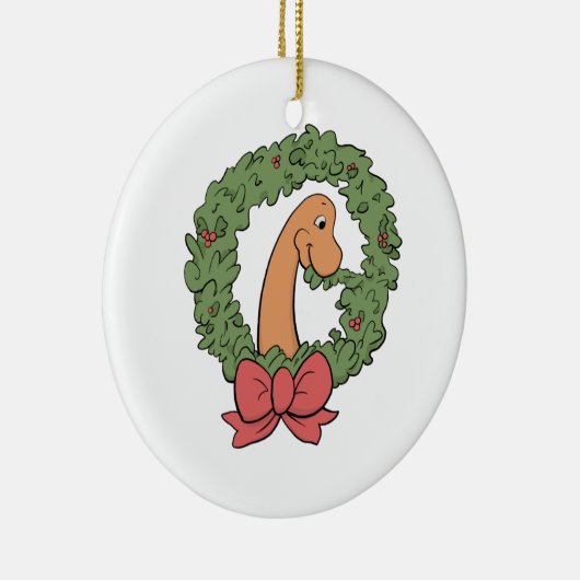 ブラキオサウルスのリースのオーナメント セラミックオーナメント (右)