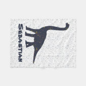 ブラキオサウルス名前をカスタムするフリースブランケット、スモール フリースブランケット (正面(横))