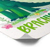 ブラキオサウルス 子供部屋 ポスター 恐竜 ぬりえ 幼児室 プリント (角)