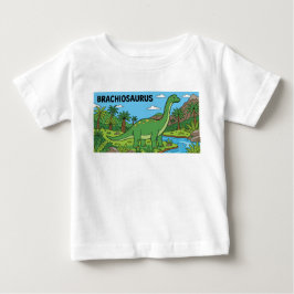 ブラキオサウルス+恐竜 ベビーTシャツ