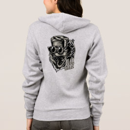 ブラクグラススチームパンクハットとゴーグル パーカ