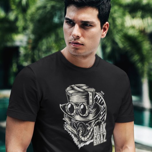 ブラクグラススチームパンクハットとゴーグル パーカ