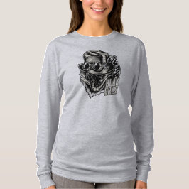 ブラクグラススチームパンクハットとゴーグル Tシャツ