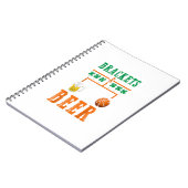 ブラケットとビールのマーチのバスケットボール大学の狂気 ノートブック (左側)