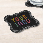 ブラケットカスタム紙コースターと会社のロゴ ペーパーコースター (アングル)