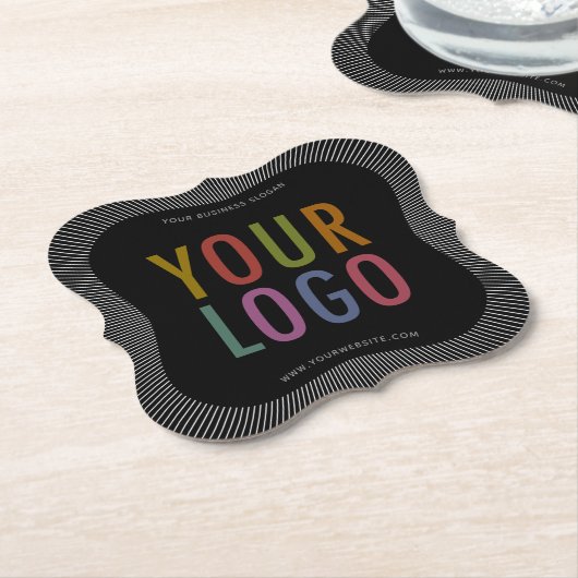 ブラケットカスタム紙コースターと会社のロゴ ペーパーコースター (アングル)