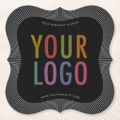 ブラケットカスタム紙コースターと会社のロゴ ペーパーコースター (正面)