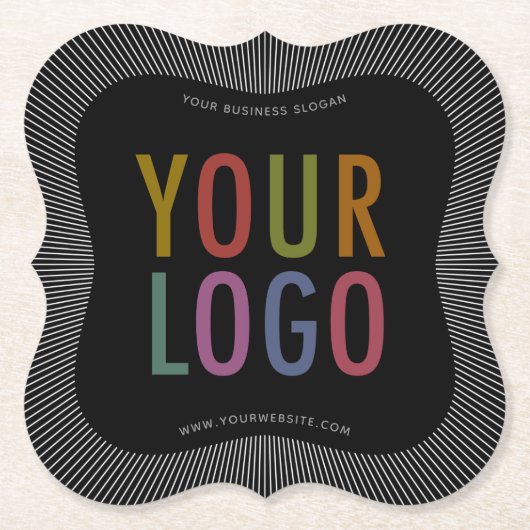 ブラケットカスタム紙コースターと会社のロゴ ペーパーコースター (正面)