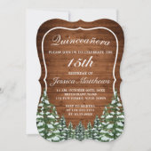 ブラケットスノウィーフォレストルーラルパインティアラキンセアニラ 招待状 (正面)