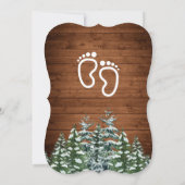 ブラケットスノーウッドアンドフォレストベビーガール誕生 招待状 (裏面)