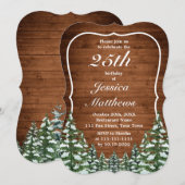 ブラケットスノーウッド&フォレストカントリー誕生日パーティー 招待状 (正面/裏面)