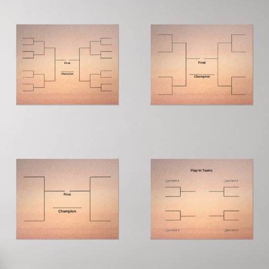 ブラケットトゥーニーバスケットボール16 8 4チー遊ムイン (正面)