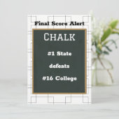 ブラケットトゥーニーChalkboardファイナルスコアアラート 招待状 (スタンド正面)