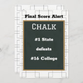 ブラケットトゥーニーChalkboardファイナルスコアアラート 招待状 (正面/裏面)