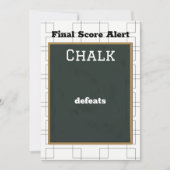ブラケットトゥーニーChalkboardファイナルスコアアラート 招待状 (正面)