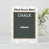 ブラケットトゥーニーChalkboardファイナルスコアアラート 招待状 (スタンド正面)