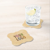 ブラケットパルプボード紙コースターカスタムロゴ ペーパーコースター (インサイチュ)