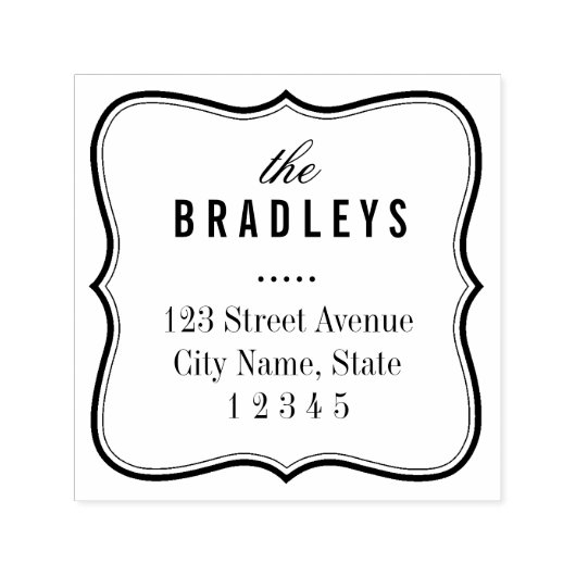 ブラケットフレームパーソナライズされたゴムスタンプ セルフインキングスタンプ (デザイン)