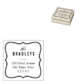 ブラケットフレームパーソナライズされた木目スタンプ ラバースタンプ (押印)