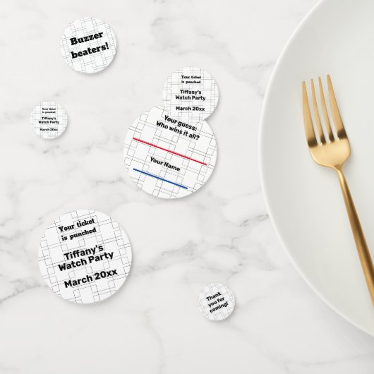 ブラケット排除トーナメントスポーツウォッチパーティー コンフェッティ (グループ)