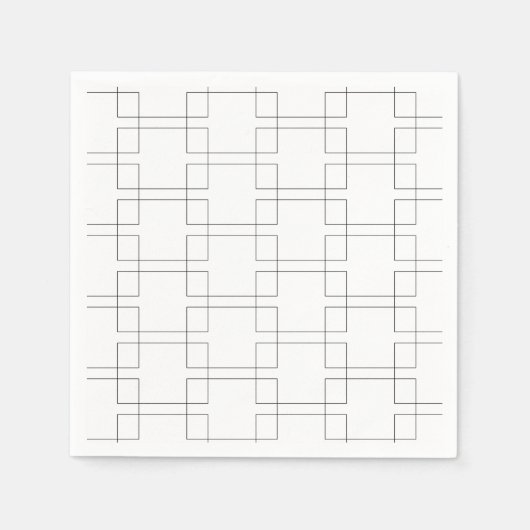 ブラケット排除トーナメントスポーツ幾何学的 スタンダードカクテルナプキン (正面)