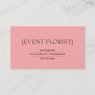 ブラケット軽サーモンピンク背景 名刺