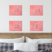 ブラケット3月バスケットボール16 8 遊 4チーム赤 (寝室)