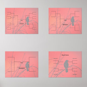 ブラケット3月バスケットボール16 8 遊 4チーム赤