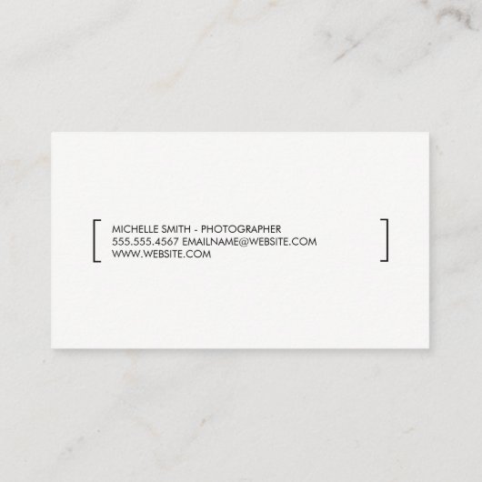 ブラケット/写真家 名刺 (裏面)