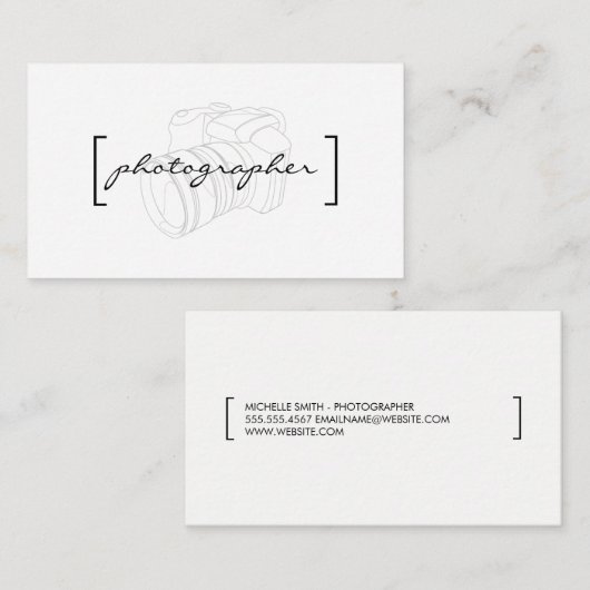 ブラケット/写真家 名刺 (正面/裏面)