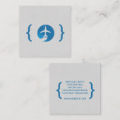 ブラケット/飛行機のロゴ スクエア名刺 (正面/裏面)