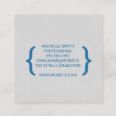 ブラケット/飛行機のロゴ スクエア名刺 (裏面)