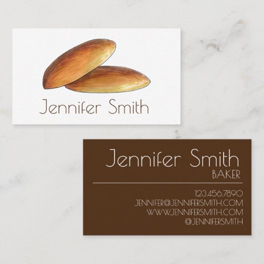 ブラケーキジャマイ伝統的カモラスケーキ 名刺 (正面/裏面)