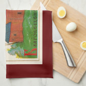 ブラゴヴェシュチェンスコイロシアのウッド教会 キッチンタオル (四つ折り)