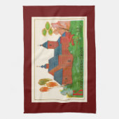 ブラゴヴェシュチェンスコイロシアのウッド教会 キッチンタオル (縦)