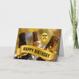 ブラザーおもしろいズ誕生日バケツ・オブ・ビール カード