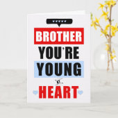ブラザーおもしろいヤングアットハートユーモアのある誕生日 カード (黄色い花)