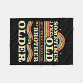 ブラザーおもしろい&amp；シスター兄弟姉妹ティー&amp；詳細 フリースブランケット (正面(横))