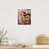 ブラザーとシスターのキャンバス印刷 ポスター (キッチン)