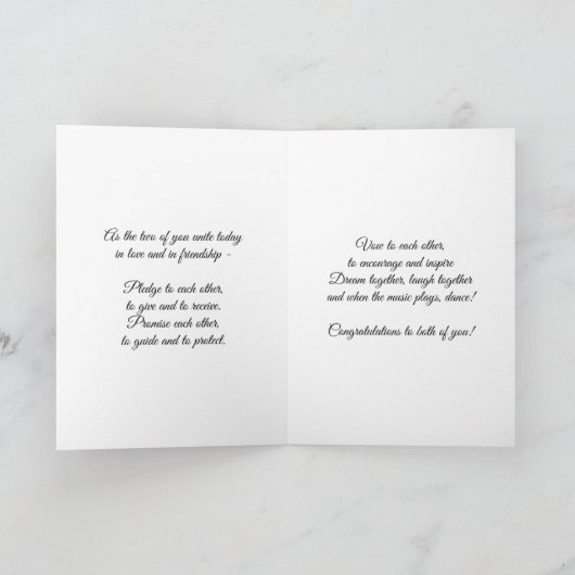 ブラザーと新夫結婚おめでとう カード (内部)