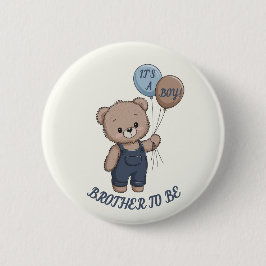 ブラザーのボタンを押す 缶バッジ