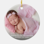 ブラザーの初めてのクリスマスかわいい木2枚 セラミックオーナメント (裏面)